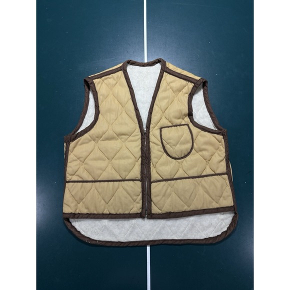 Vintage Other - Vintage 50s 60s Hunting Thermal Lined Quilted Vest Liner Jacket Men's Medium EUC